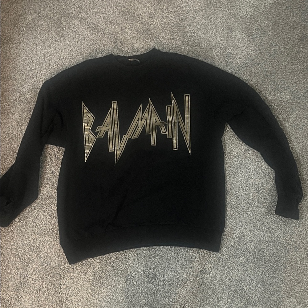 Balmain Black Sweater Sweatshirt L